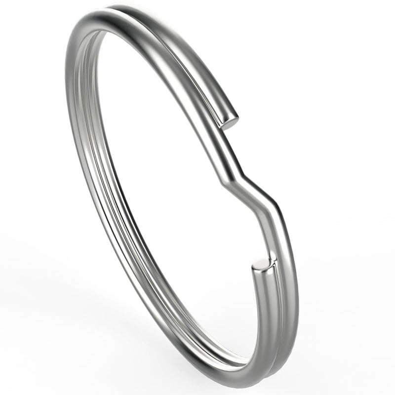HoAoOo Key Ring/Key Chain, 50 Pack 3/4 inches 20mm Split Round Metal Silver Keyring for Home/Car/Outdoor/Arts/Lanyards/CraftsKeys Organization - Image 1